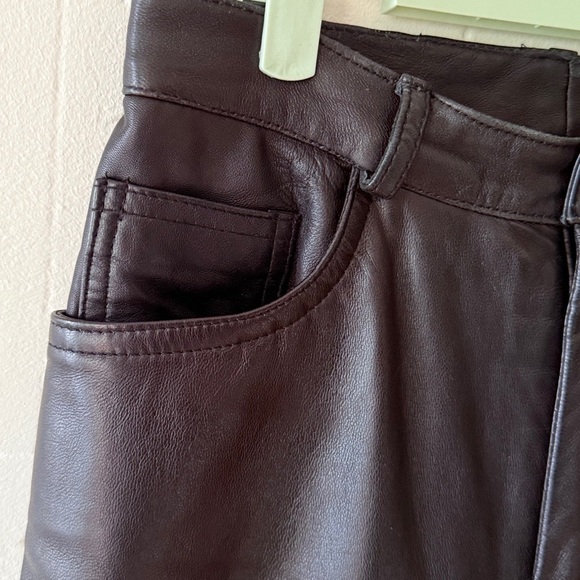 Vintage BOVINES Straight-Leg Leather Pants - Picture 3 of 11